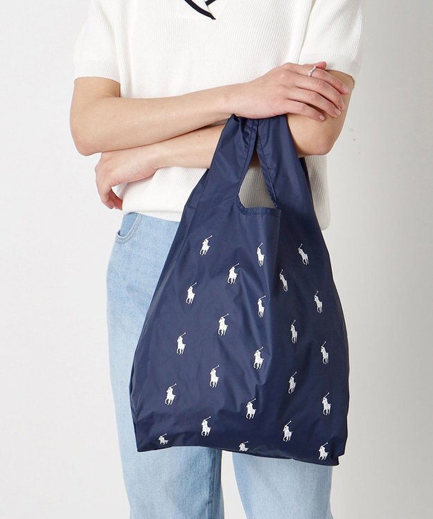 MOONBAT POLO RALPH LAUREN ポロポニー ポケッタブル レインバック ネイビーブルー