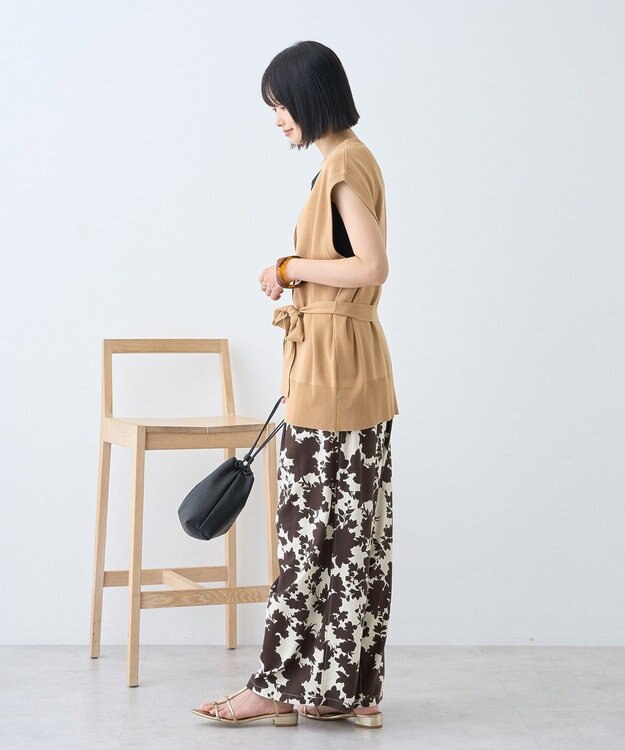 AMERICAN HOLIC 金ボタンニットジレ Camel