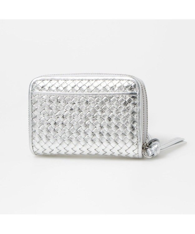 UNBILLION ペルケ perche / レザーメッシュ・ジャバラカードキーケース シルバー