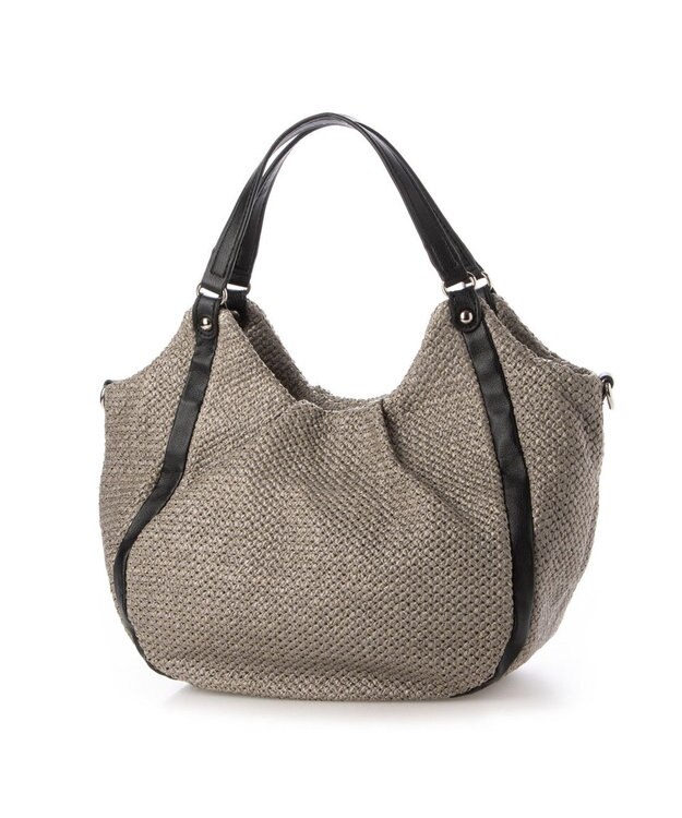 Y'SACCS ストロー風2wayトートバッグ グレージュ