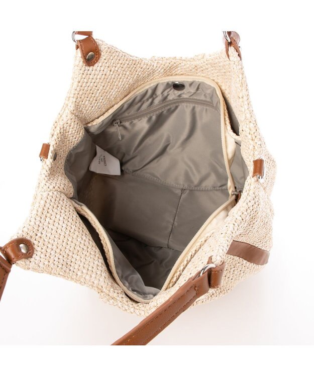 Y'SACCS ストロー風2wayトートバッグ アイボリー