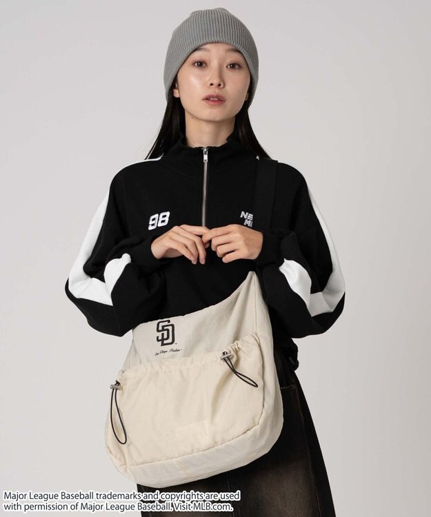 WEGO 【ユニセックス着用ITEM】別注MLBドロストポケットショルダー オフホワイト