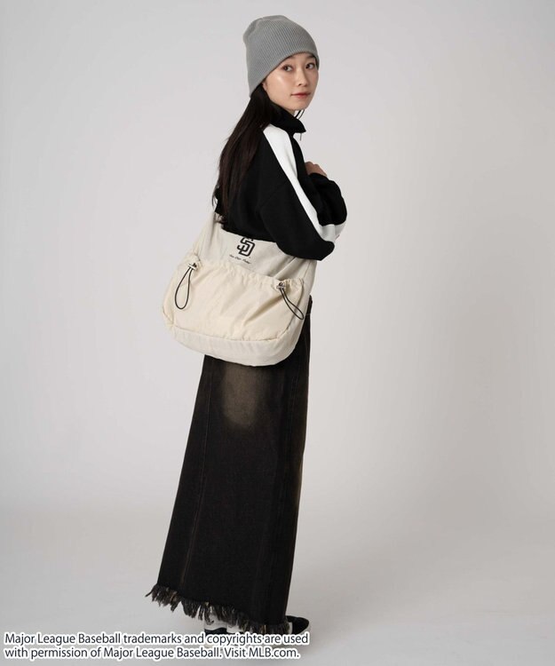 WEGO 【ユニセックス着用ITEM】別注MLBドロストポケットショルダー オフホワイト
