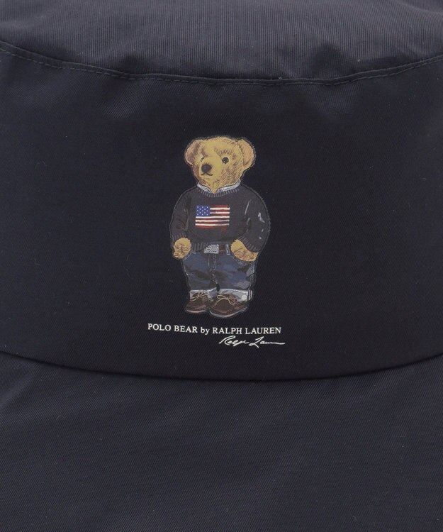 MOONBAT 【WEB限定】POLO RALPH LAUREN（ポロ ラルフ ローレン）遮光 レインハット  FLAG BEAR ポロベア ネイビーブルー