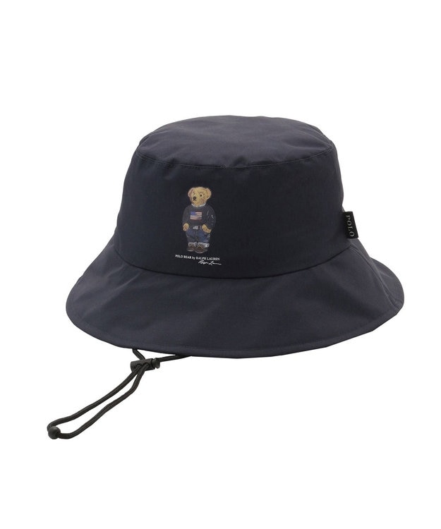 MOONBAT 【WEB限定】POLO RALPH LAUREN（ポロ ラルフ ローレン）遮光 レインハット  FLAG BEAR ポロベア ネイビーブルー