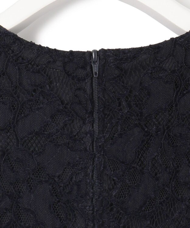 23区 【APPLAUDIR】モールラインフラワーレース ドレス ネイビー系