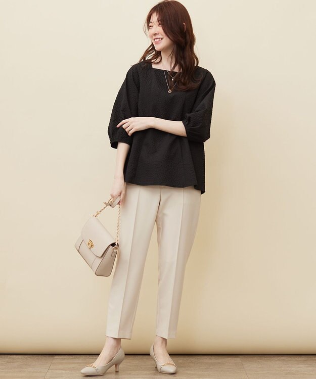 ANY SIS S 【洗える】褒めらレディテーパード パンツ アイボリー