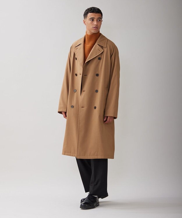 UNFILO MENS 【男女兼用】ウールライクトレンチコート ブラウン