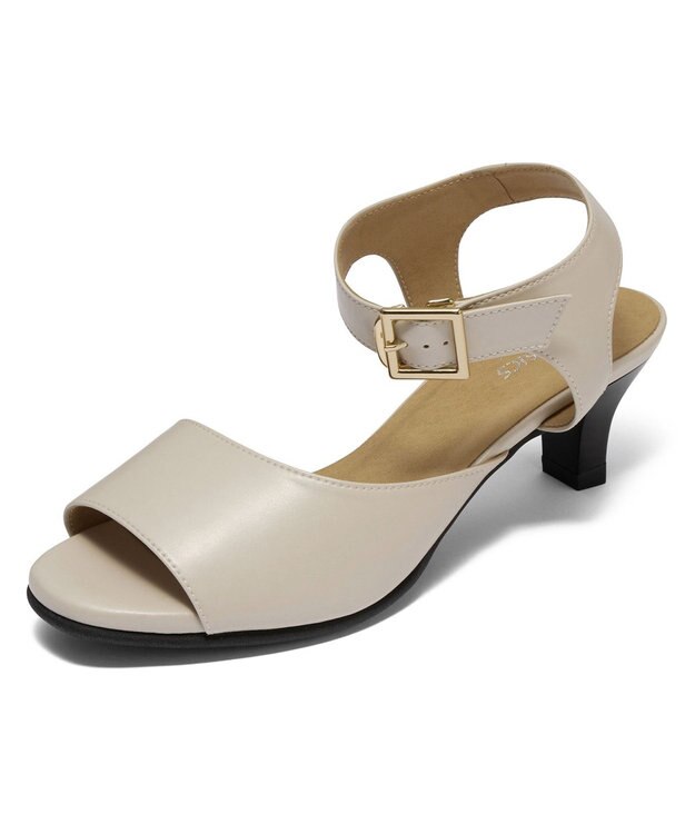 ASICS WALKING ペダラ ヒールサンダル 2E 5.0cmヒール ベージュ系