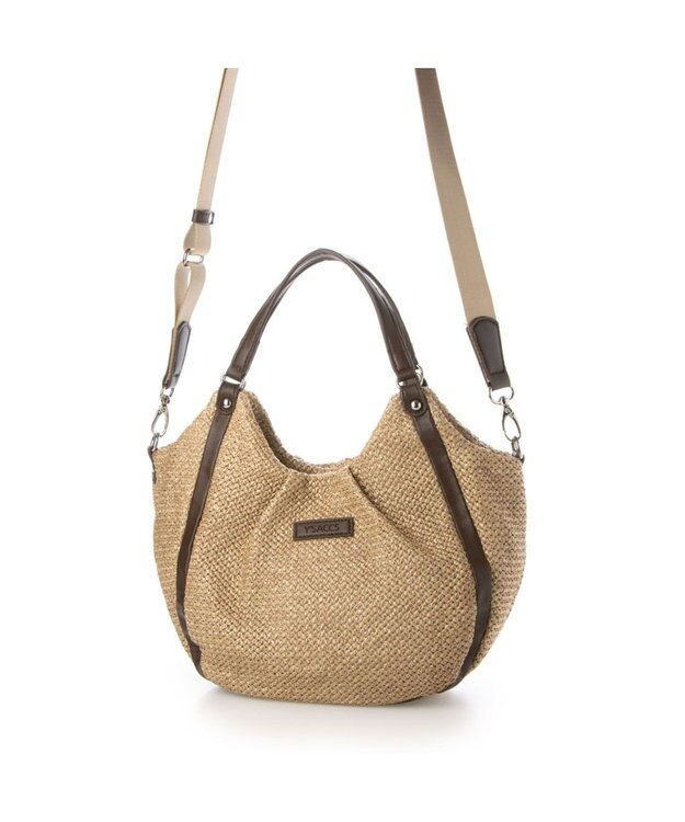 Y'SACCS ストロー風2wayトートバッグ ベージュ