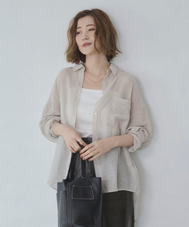 WEGO 【2026年春夏新作】シアーシャツ グレーその他