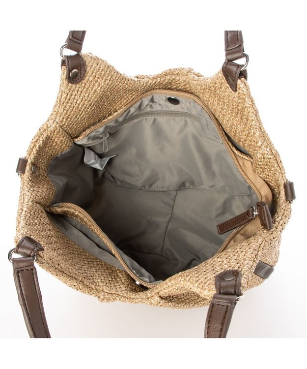 Y'SACCS ストロー風2wayトートバッグ ベージュ