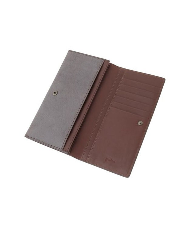 genten マルチカットワークミニ　長財布 ダークブラウン