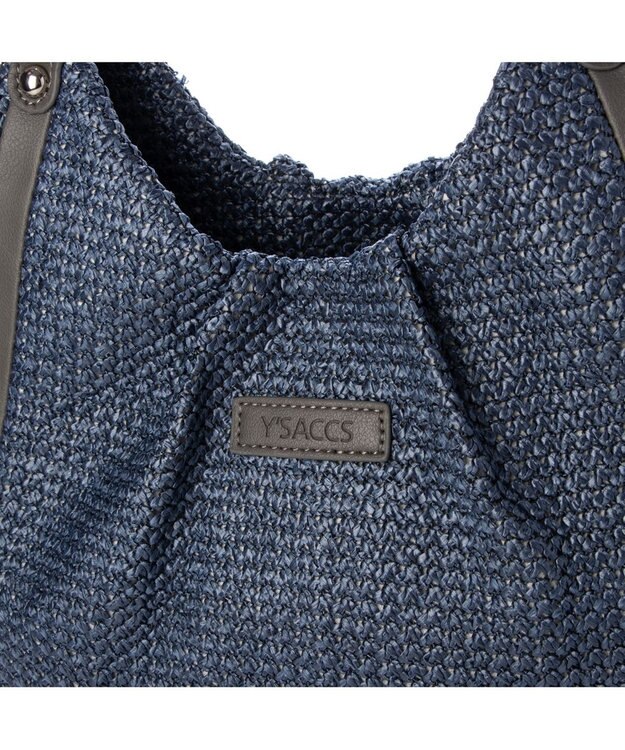 Y'SACCS ストロー風2wayトートバッグ ネイビー