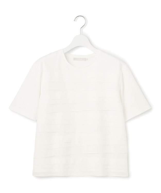 ICB シフォンコンビ ランダムタックカットソー オフホワイト