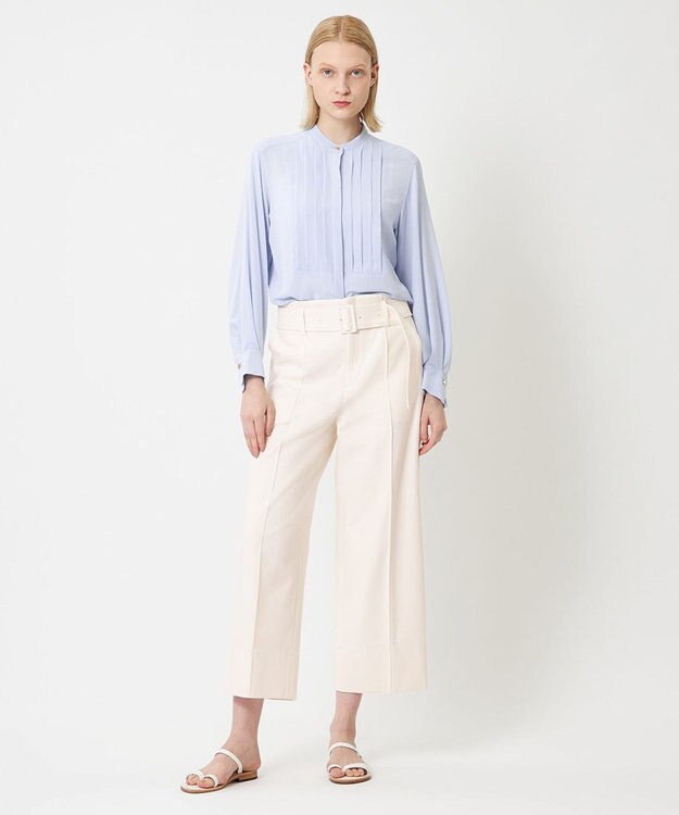 BEIGE， LAUREL / ワイドクロップドパンツ Ecru