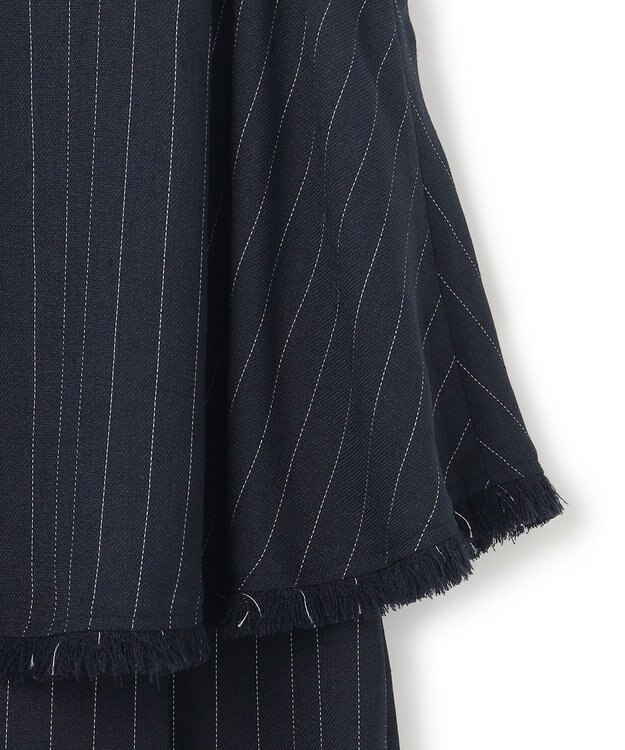 uncrave リネンライクツイル オールインワン ネイビーストライプ