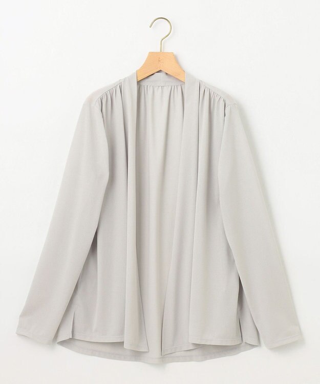 組曲 L 【冷房対策】パウダリージョーゼットカーディガン アイスグレー系