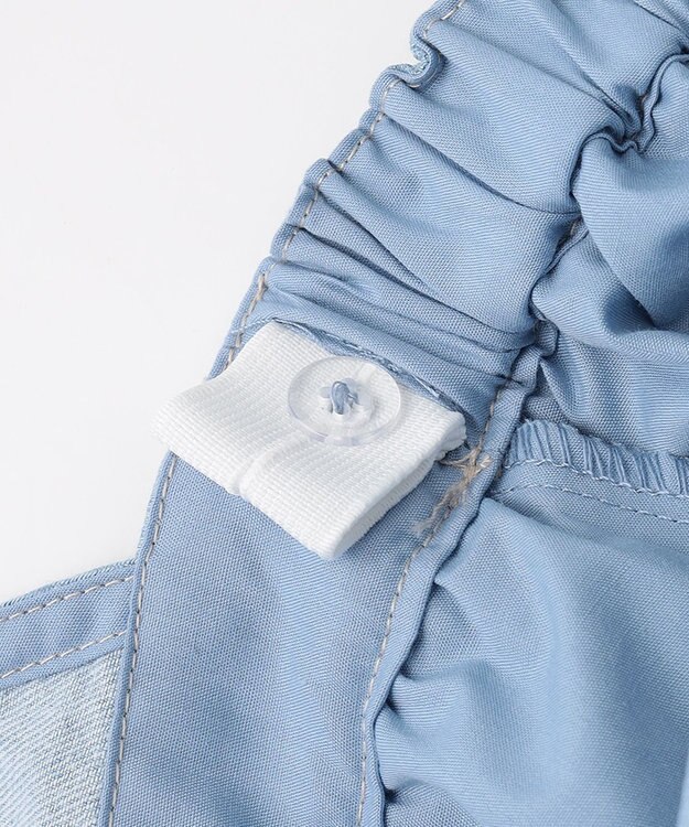 ANY KIDS チュール付き ジャンパースカート デニムブルー