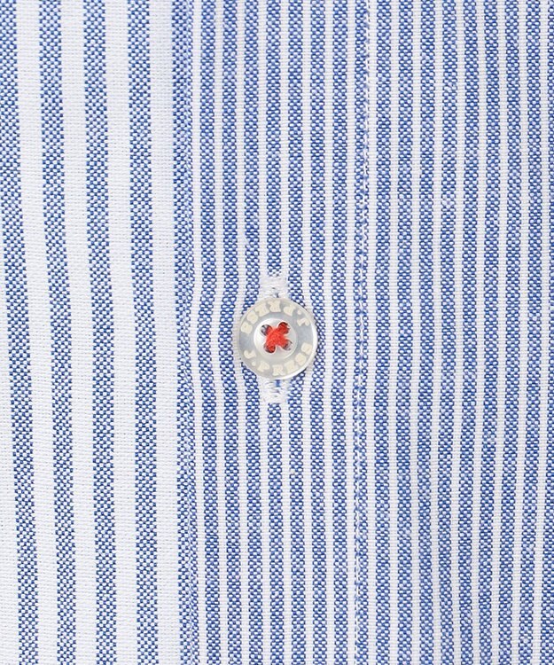 J.PRESS KIDS 【100-130cm】オックスフォード ストライプコンビシャツ ブルー系1