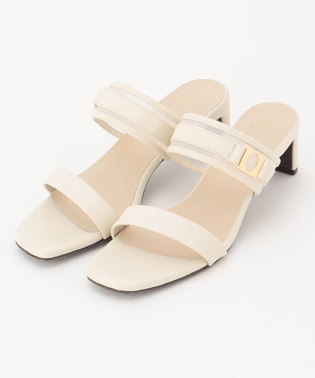 ANY SIS 【23.0~24.0cm】シアーメタルバックルヒール サンダル オフ