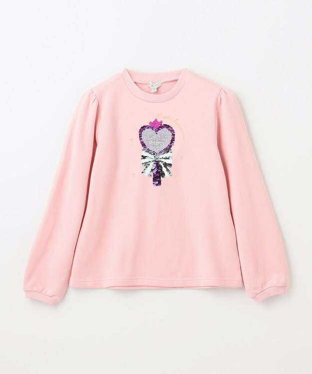 ANY KIDS ミラクルスパンコールトレーナー ピンク（ステッキ×鏡）