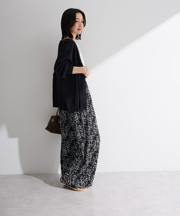 Green Parks ＶネックＺＩＰカーディガン Black