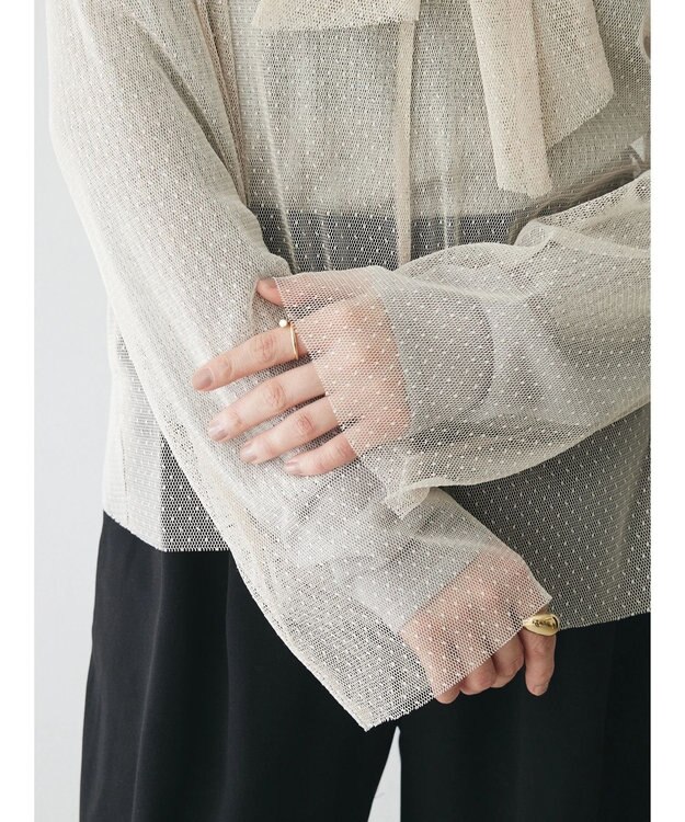 Green Parks AnriettMusee ドットチュール２ＷＡＹボウタイブラウス Ivory