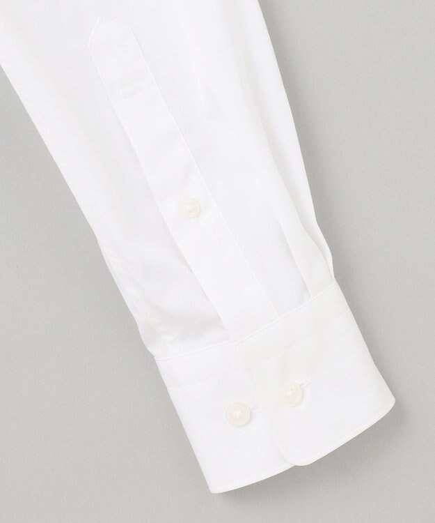 GOTAIRIKU 【形態安定/コンバーチブルカフス仕様】PREMIUMPLEATS_レギュラーカラー 通年ドレスシャツ ホワイト系