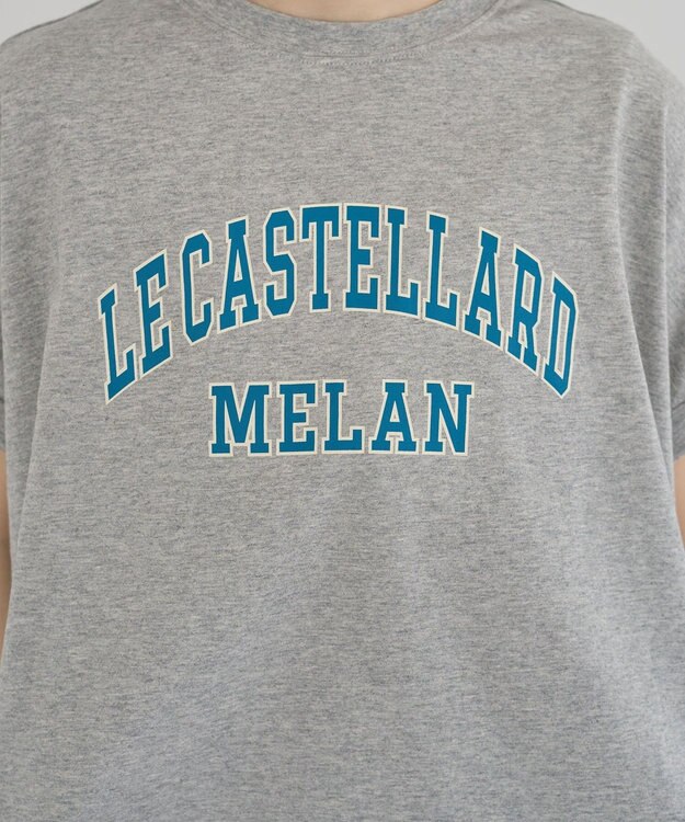 Green Parks 袖折り返しカレッジＴシャツ Gray Mixture