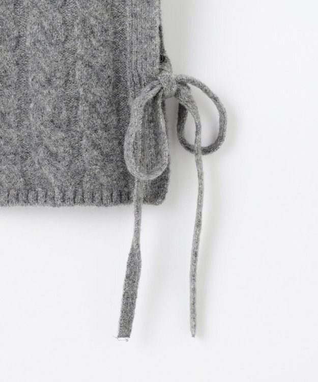 ANY SIS 【2WAY】ケーブルベストSETニット ワンピース チャコール