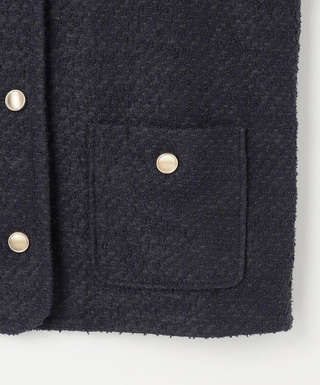 ANY SIS ネップツイード ジャケット ネイビー系