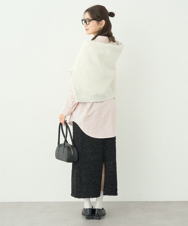 earth music&ecology サッカーストライプシャツ Red