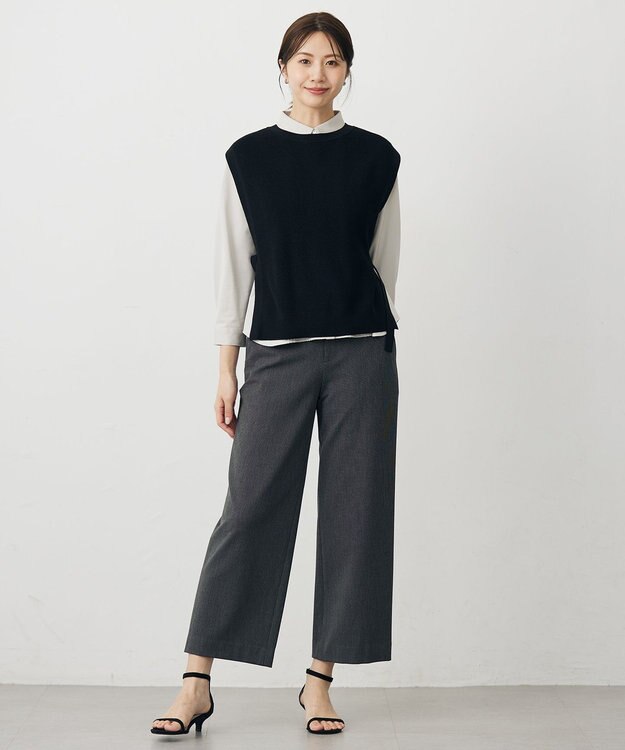 J.PRESS LADIES コンパクトトリコット シャツライク カットソー ベージュ系