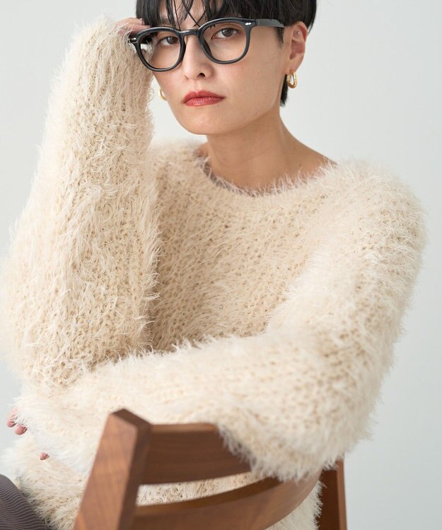 AMERICAN HOLIC シャギーニットプルオーバー Ivory