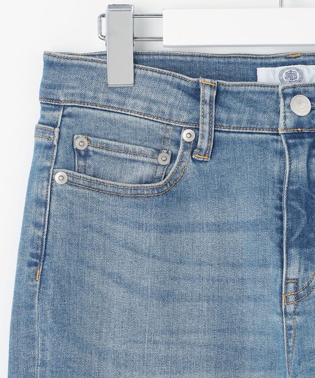 J.PRESS LADIES L 【洗える】BASIC STRETCH DENIM スキニー パンツ ダルブルー系