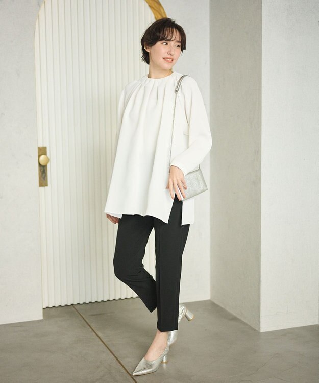 #Newans 美シルエットパンツ ブラック