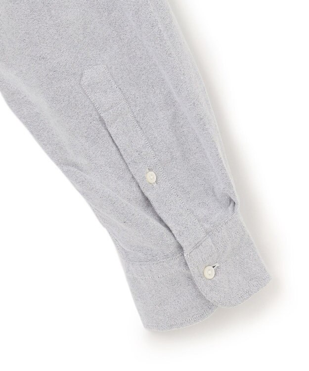 J.PRESS YORK STREET 【UNISEX】起毛オックスフォードシャツ/バンドカラー ライトグレー系