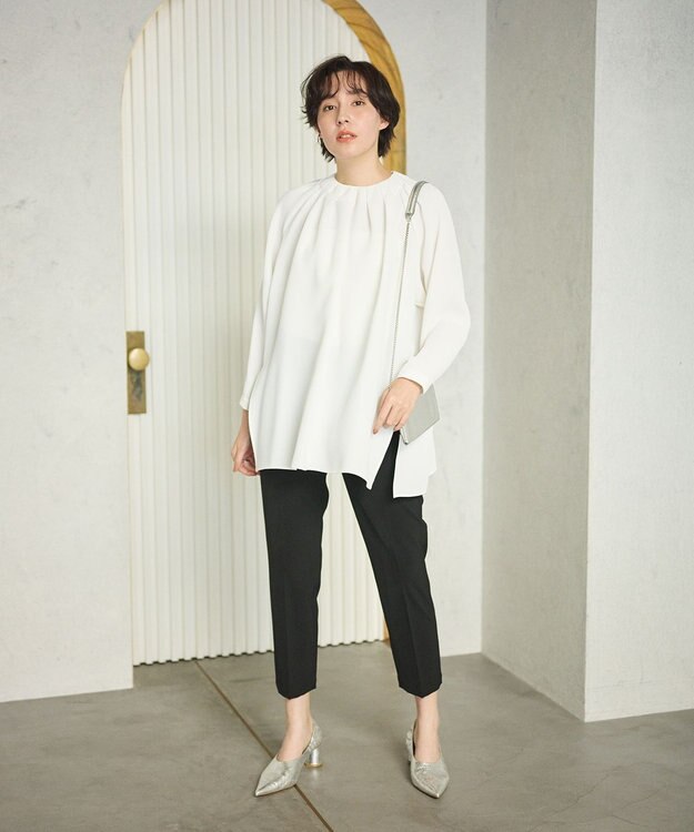 #Newans 美シルエットパンツ ブラック