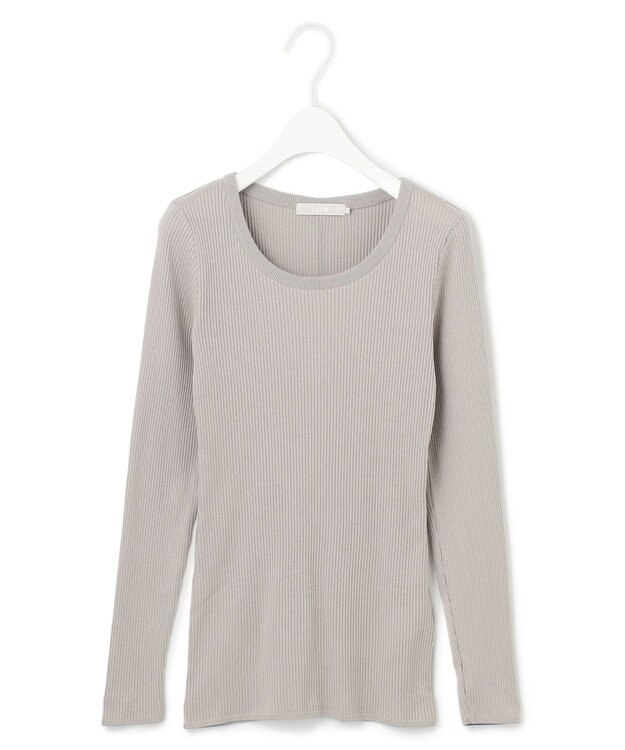 ICB L 【洗える】４×２リブ プルオーバー ライトグレー系