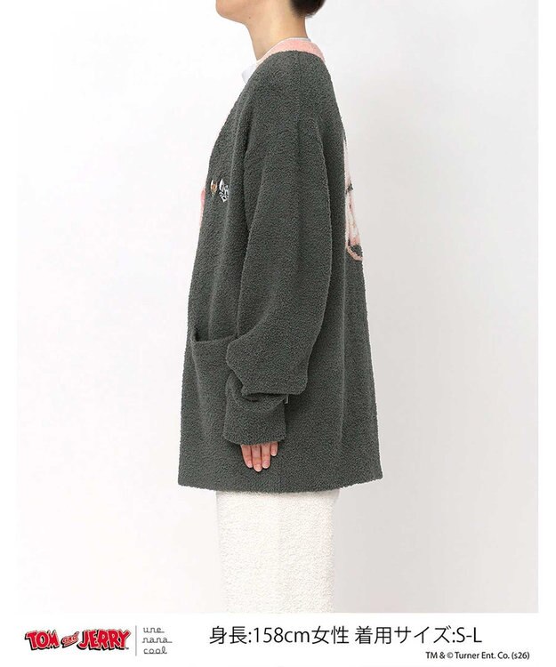 une nana cool トムとジェリー × une nana cool　ユニセックスカーディガン グレー