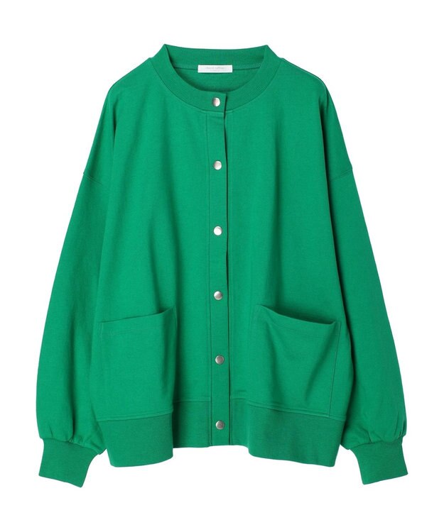 Green Parks ミニ裏毛オーバーサイズカーディガン Green