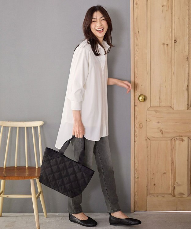 ANY L 【手洗い可能/抗菌防臭/UVカット/速乾】ロングシャツ オフ