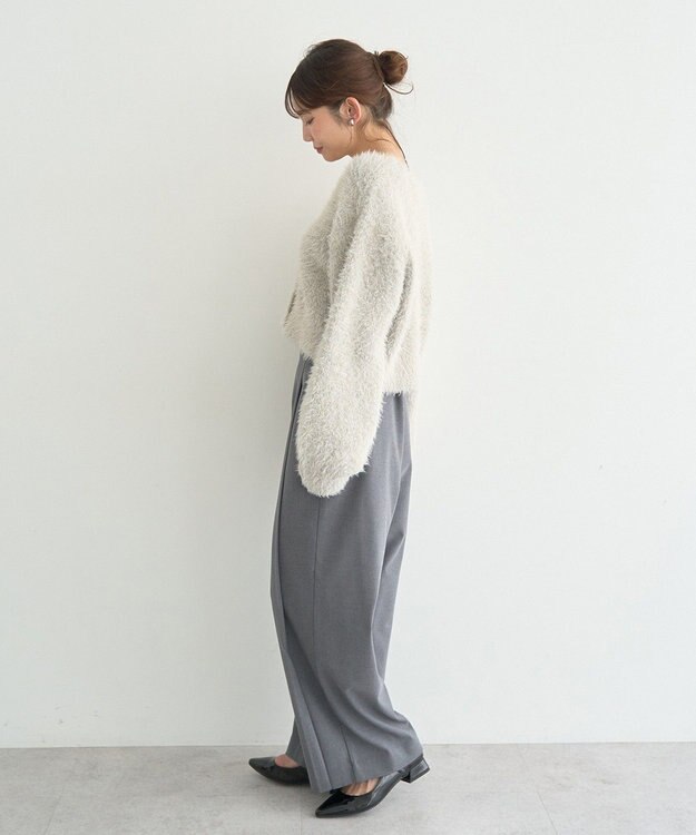 earth music&ecology ミックスカラーラメニットカーディガン Light Blue