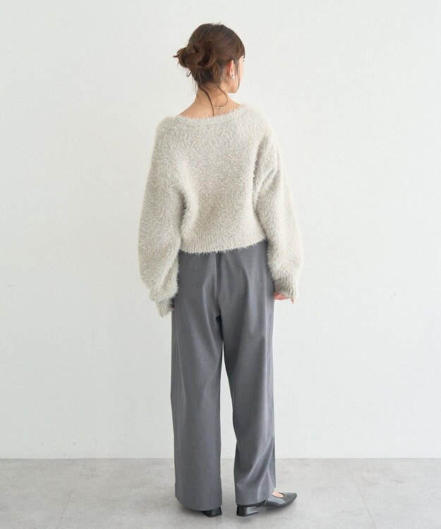 earth music&ecology ミックスカラーラメニットカーディガン Light Blue