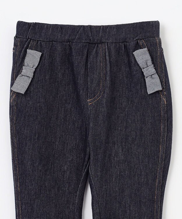 組曲 KIDS 【80-100㎝】デニムニット パンツ ネイビー系