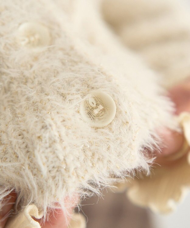 earth music&ecology ミックスカラーラメニットカーディガン Ivory