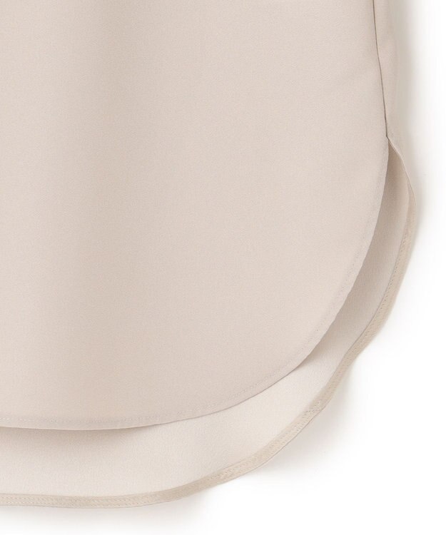 ICB 【接触冷感・UVケア・速乾・洗える】 FluidBackSatin シャツブラウス トープ系