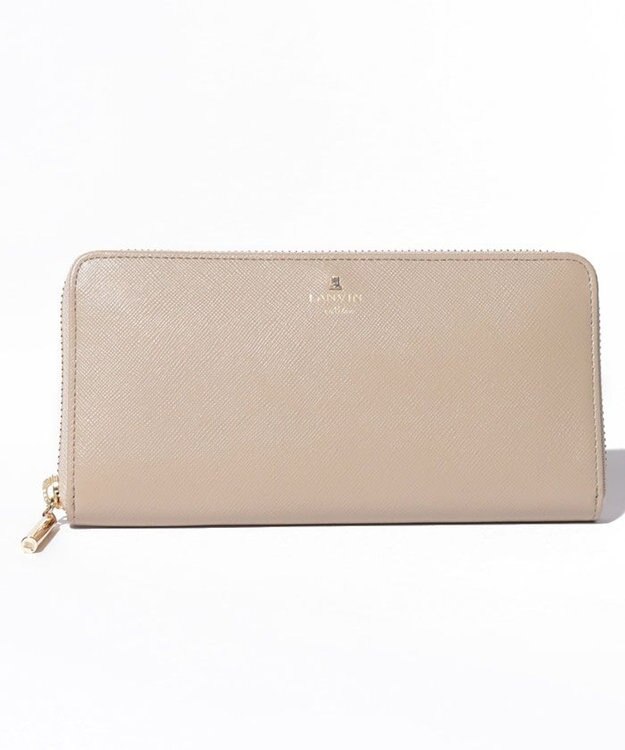 LANVIN en Bleu リュクサンブールカラー ラウンド長財布 グレージュ