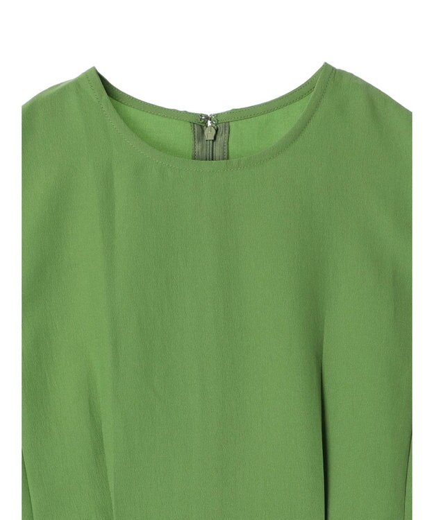 Green Parks AnriettMusee ノースリーブタックペプラムブラウス Green